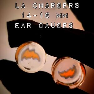 NFL Team Logo Glass Ear Gauges 14-16mm